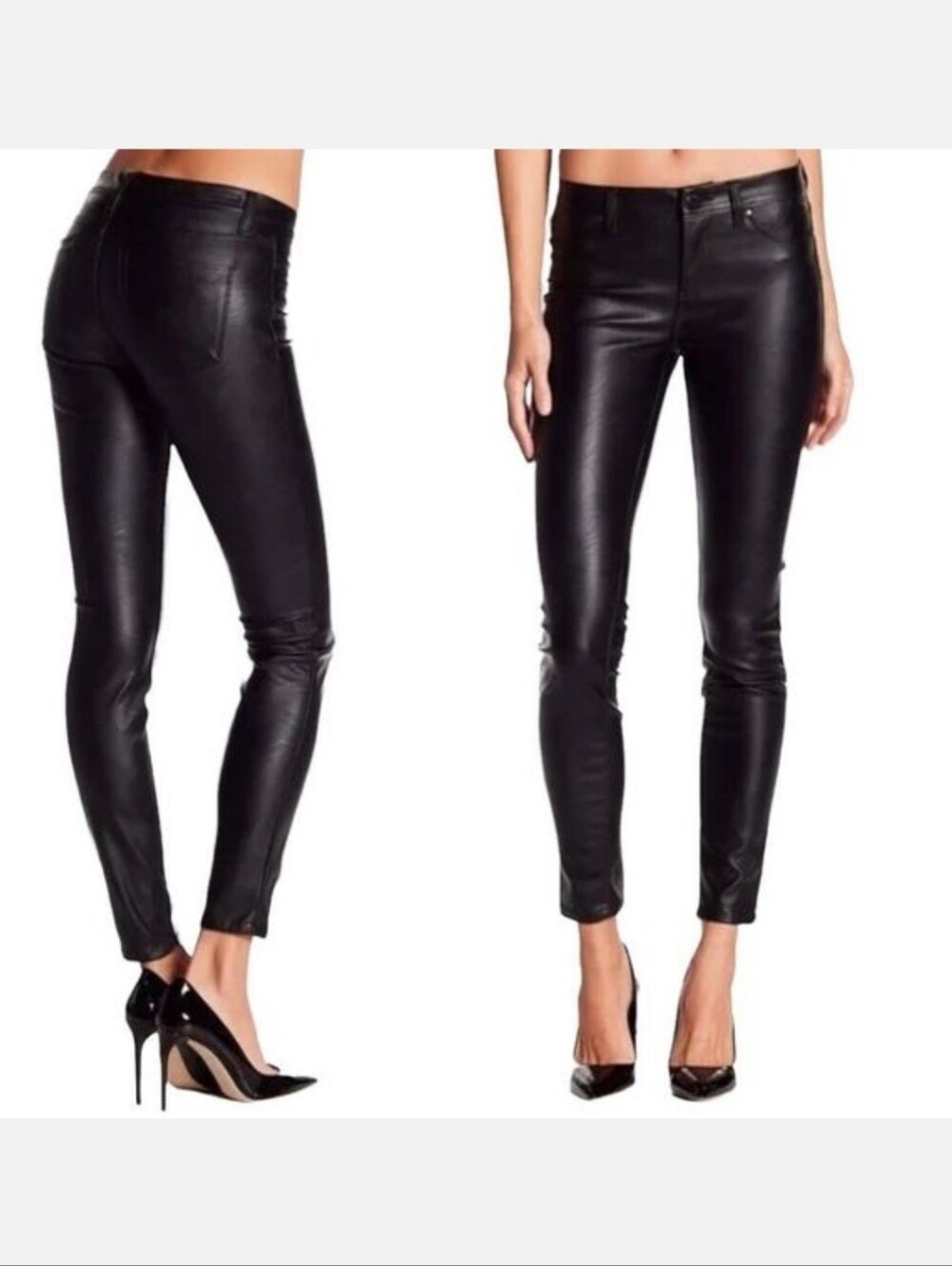 BLANKNYC Vegan Leather Jeans Pants Edgy Rock Clubwear Baddie Womens 25 Black